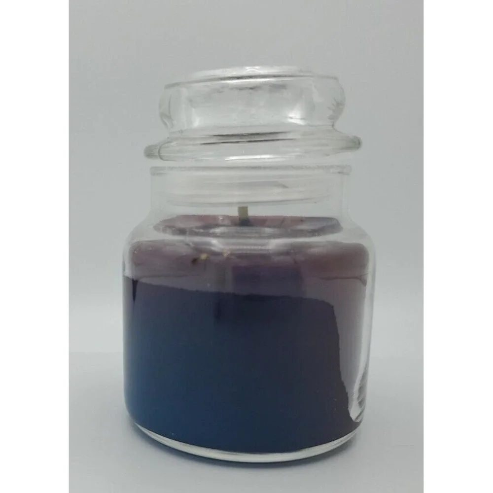 Turquoise Glass Yankee Candle Housewarmer Jar Lid 3.7oz Small Purple Fresh Sweet